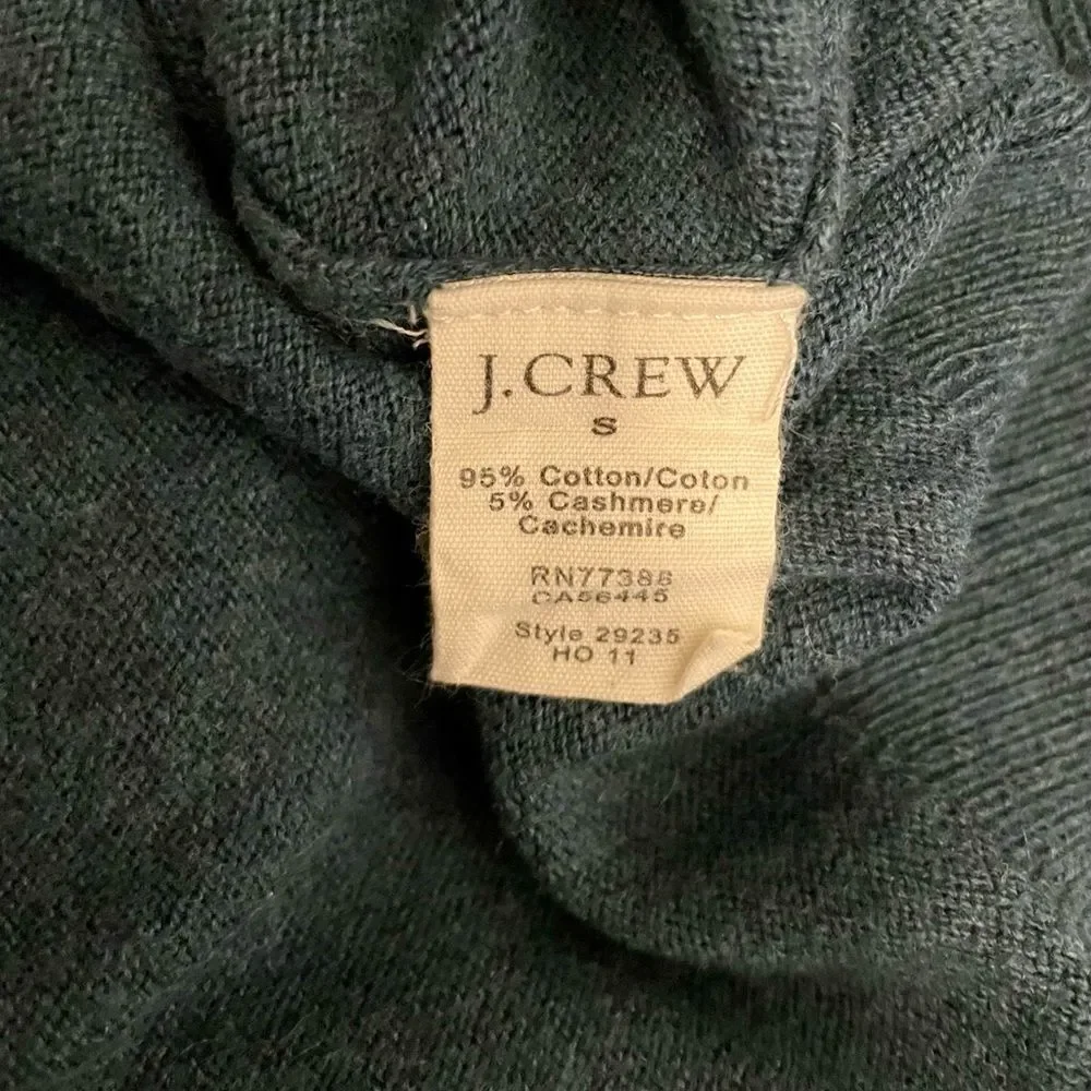 J. Crew cotton cashmere V-Neck sweater. Size S.
